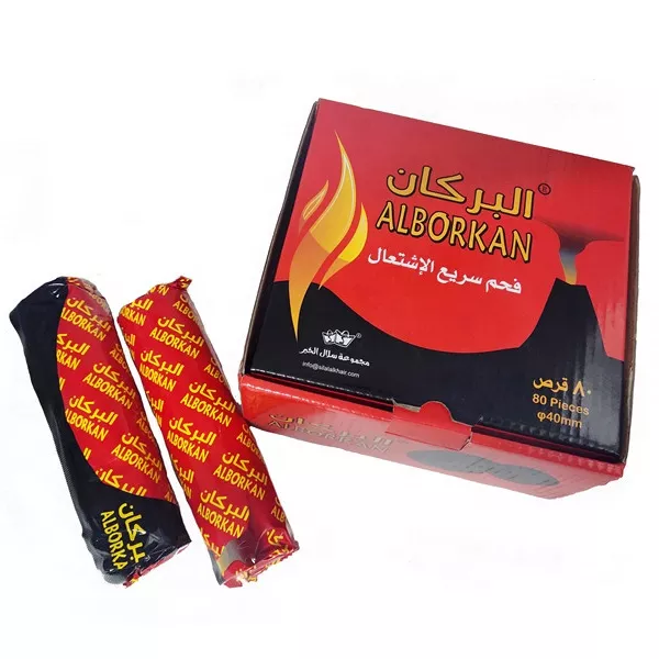 ALBORKAN CHARCOAL NATURAL FROM COCONUT 80 pices	